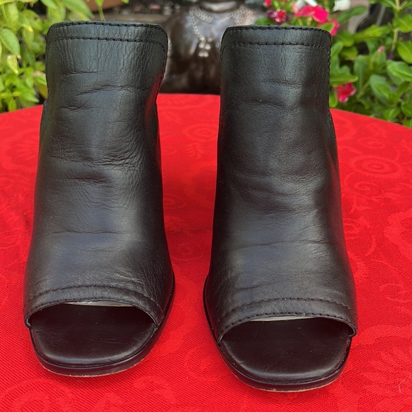 1. STATE Buttery Soft Black Leather Open Toe Chunky Block Heeled Mules - Picture 13 of 17